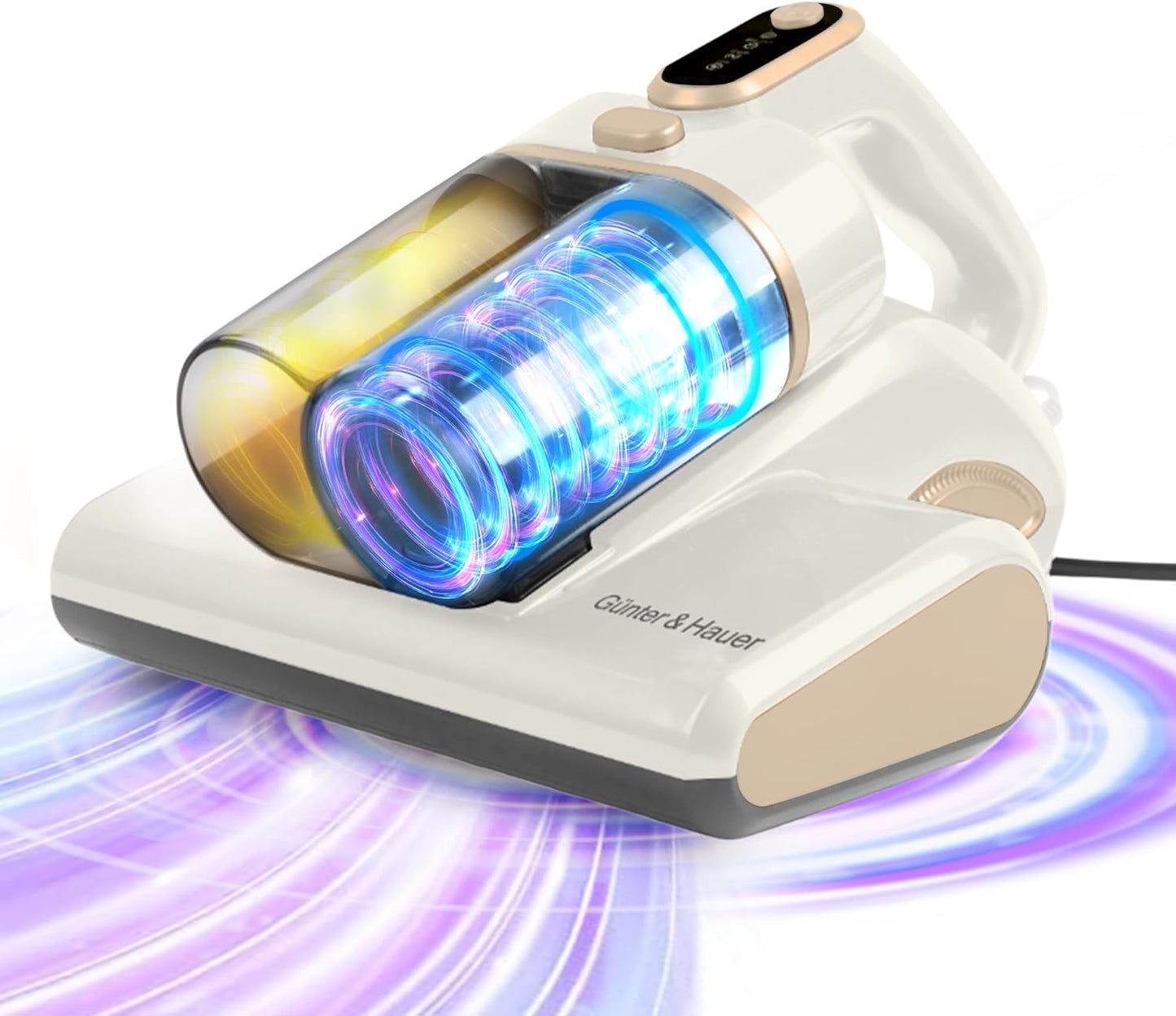 16Kpa Mattress Bed Vacuum Cleaner with 20ft Cord, 253.7nm UV-C Light,Ultrasonic, Deep Cleaning