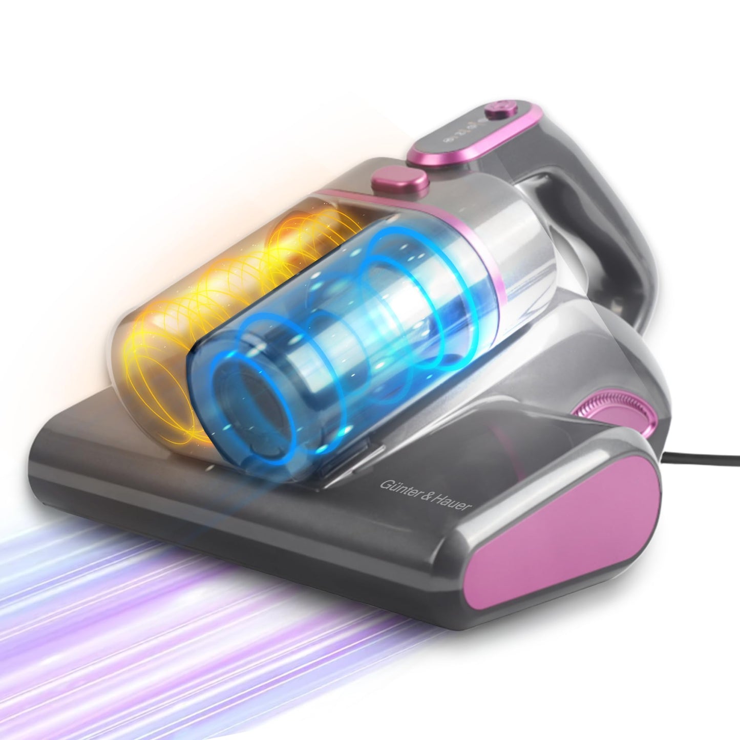 16Kpa Mattress Bed Vacuum Cleaner with 20ft Cord, 253.7nm UV-C Light,Ultrasonic, Deep Cleaning