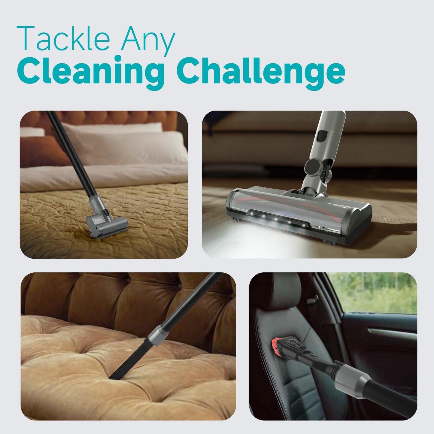 4-in-1 Cordless Rechargeable Vacuum Cleaner, 45 Mins Runtime, Multiple Filtration System, Wall Mount Charging