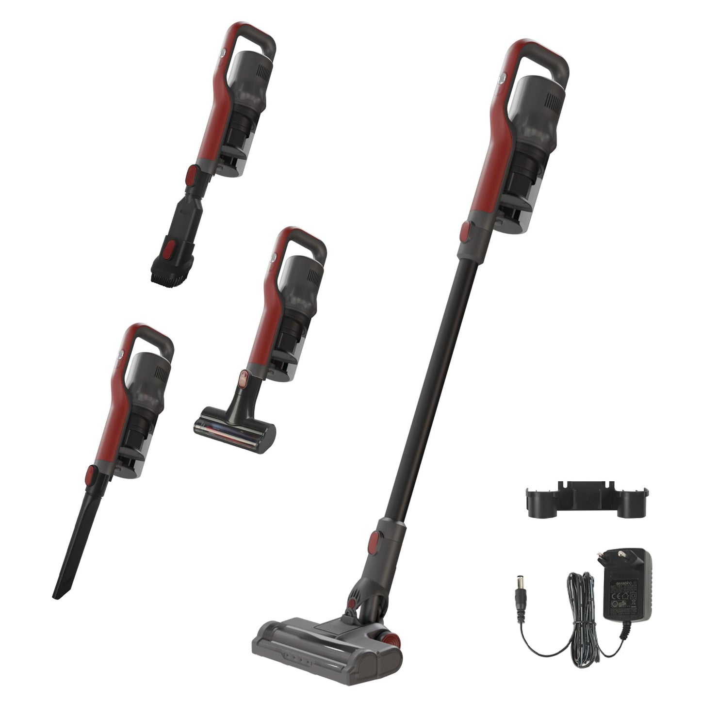 4-in-1 Cordless Rechargeable Vacuum Cleaner, 40 Mins Runtime, Multiple Filtration System, Wall Mount Charging